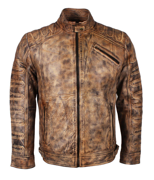 Mens Vintage Brown Leather Jacket