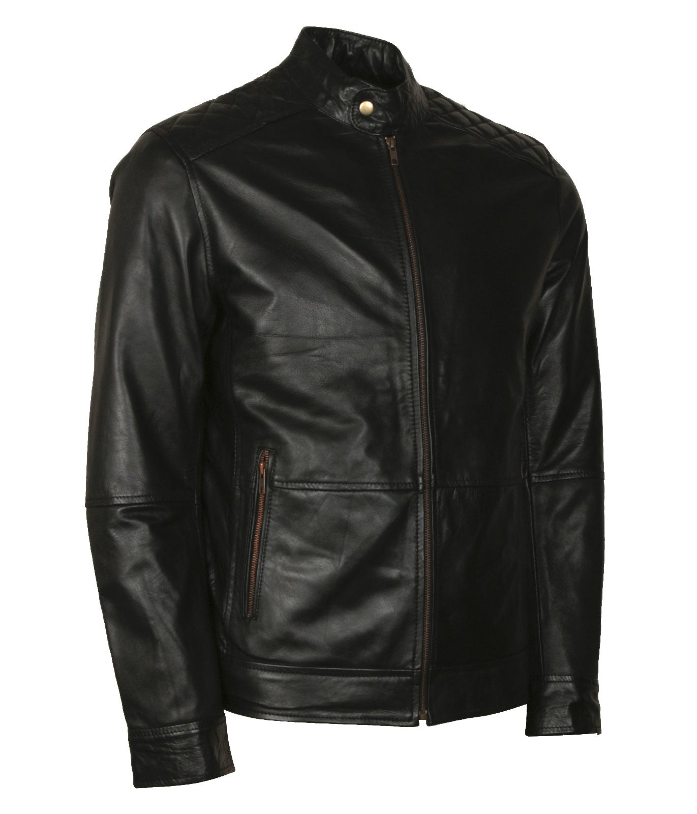 Skull Mens Biker Leather Jacket