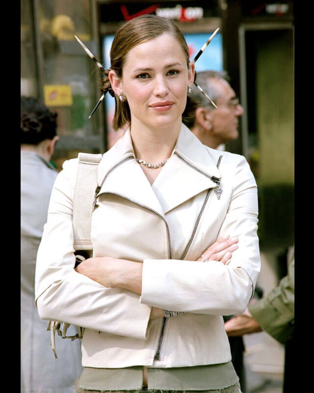 13 Going On 30 Jenna Rink White Biker Leather Jacket