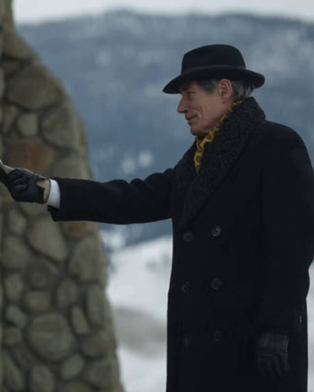 1923 Donald Whitfield Black Wool Long Coat