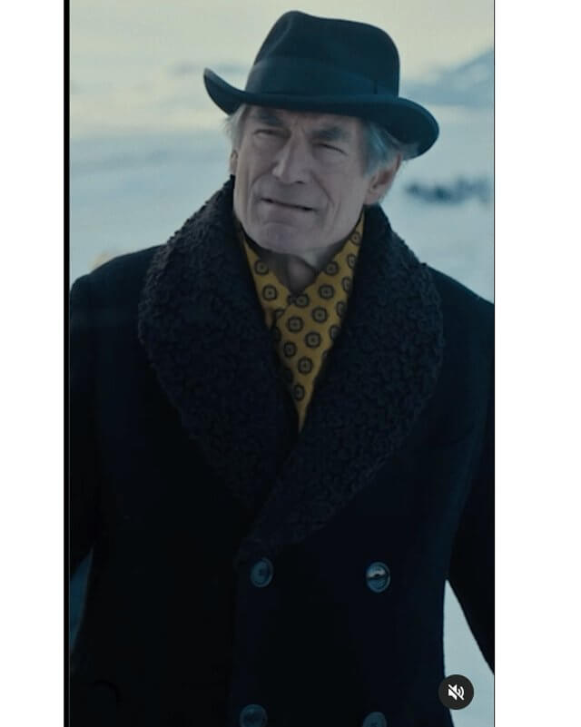 1923 Donald Whitfield Yellowstone Black Wool Coat