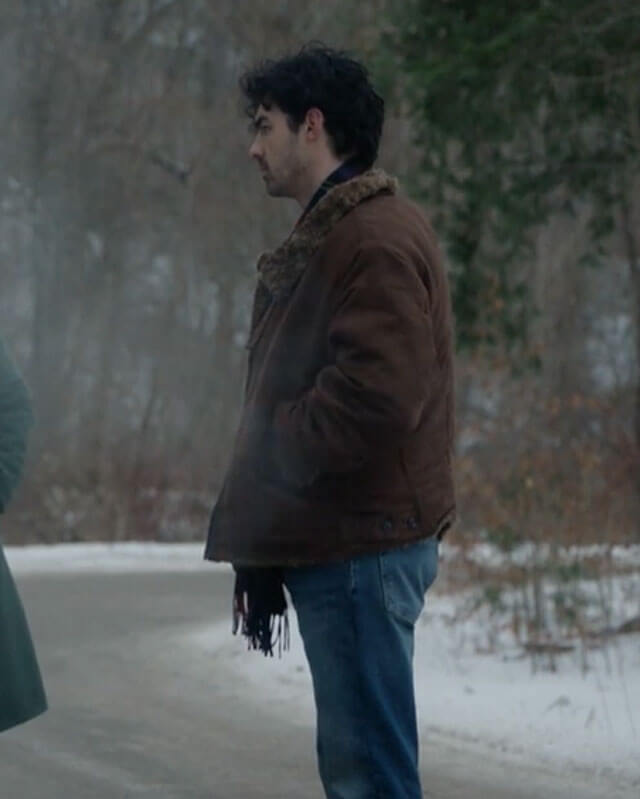 A Very Jonas Christmas Movie Joe Jonas Shearling Jacket