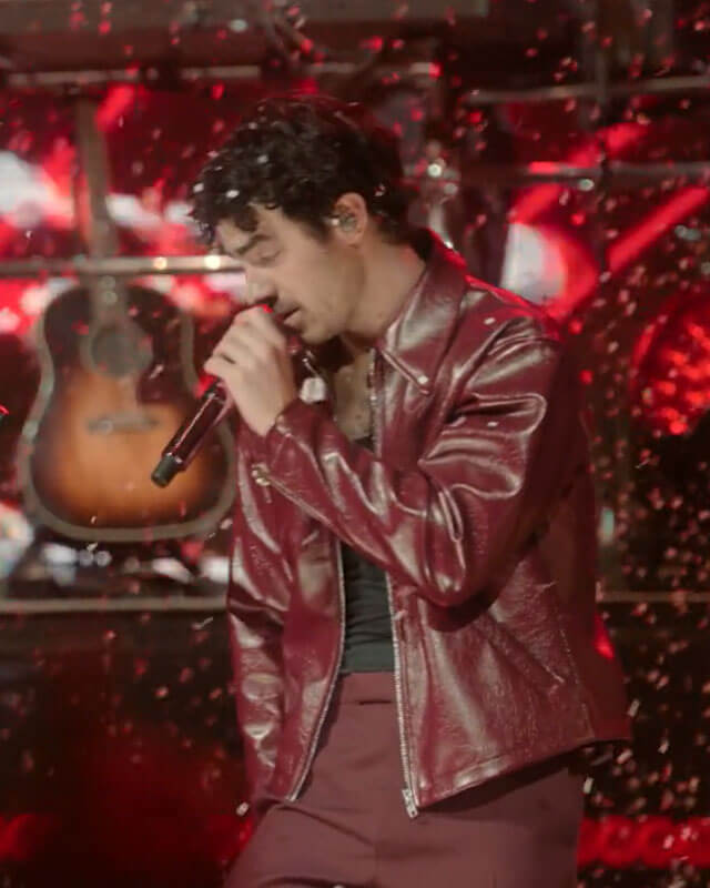 A Very Jonas Christmas Movie Joe Leather Jacket