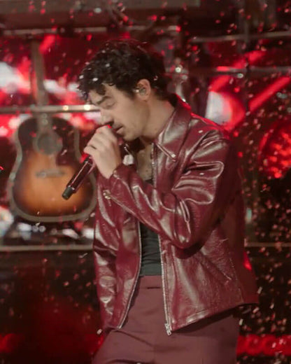 A Very Jonas Christmas Movie Joe Leather Jacket