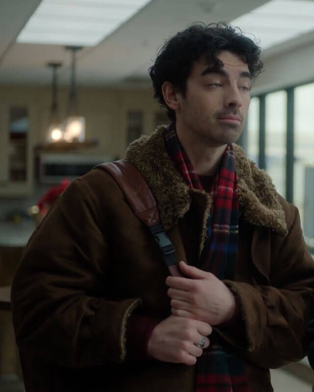 A Very Jonas Christmas Movie Joe Shearling Leather Jacket