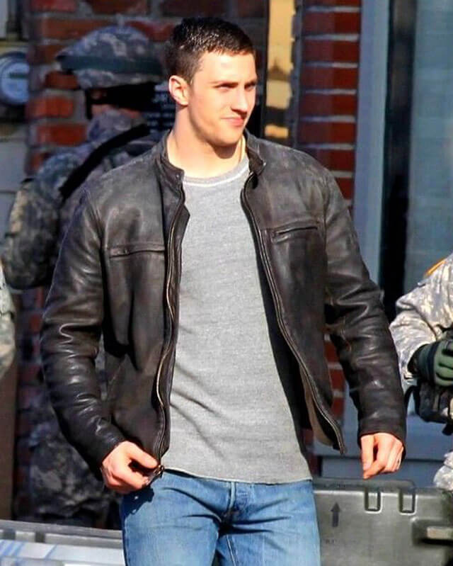 Aaron Taylor Johnson Godzilla Black Leather Jacket