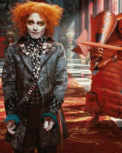 Alice In Wonderland Mad Hatter Leather Coat