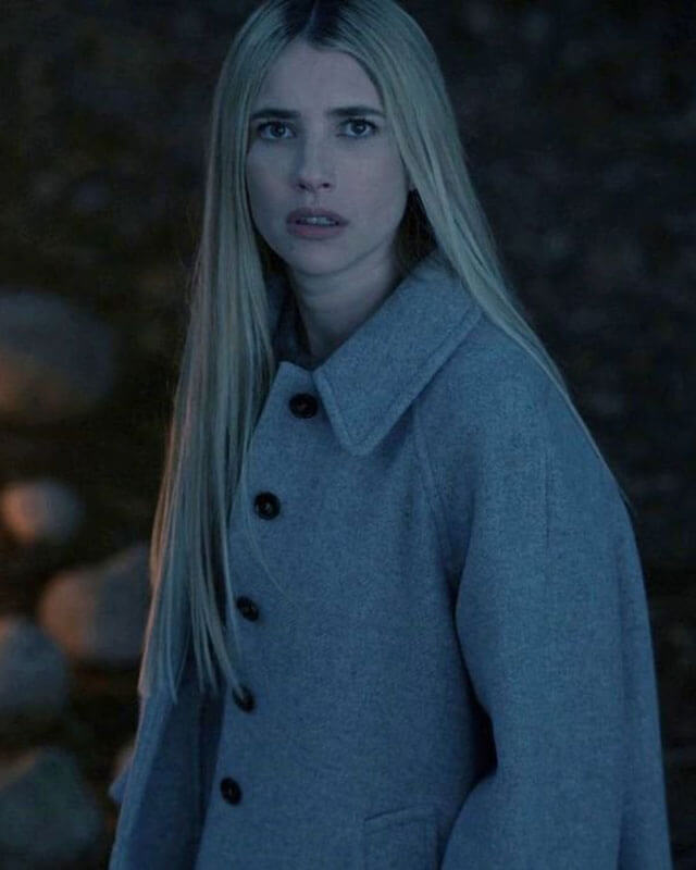 America Horror Story S12 Emma Roberts Gray Cape Coat