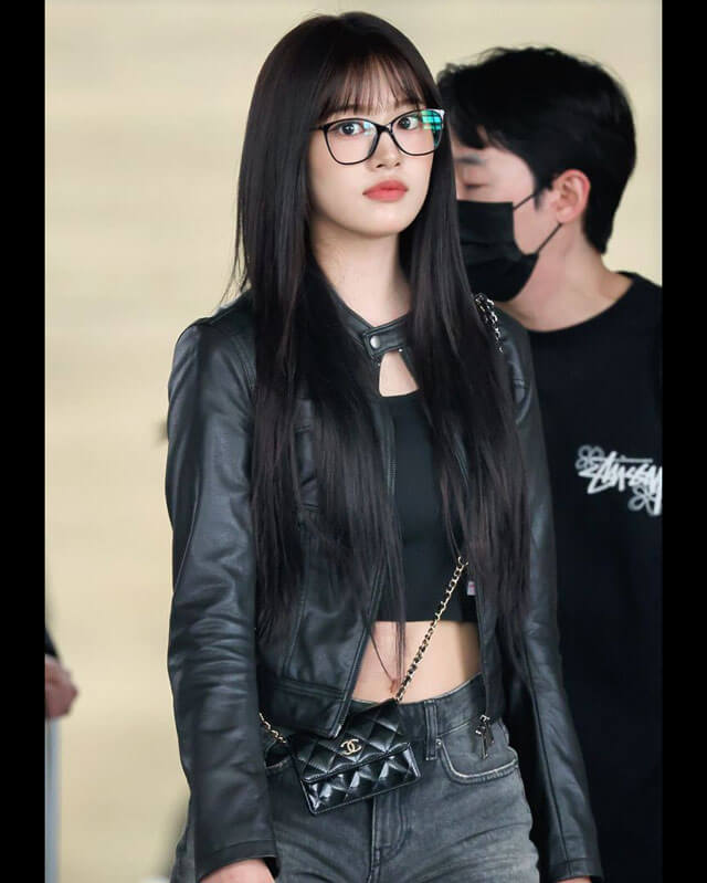 An Yu-Jin Black Genuine Leather Jacket