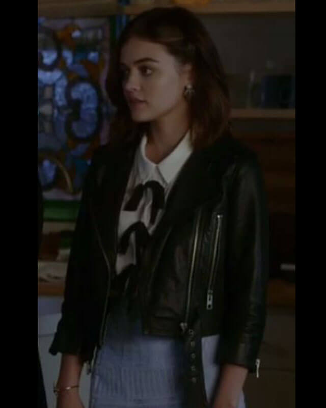 Aria Pretty Little Liars Biker Leather Jacket