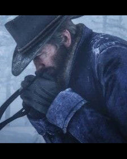 Arthur Morgan Blue Shearling Coat