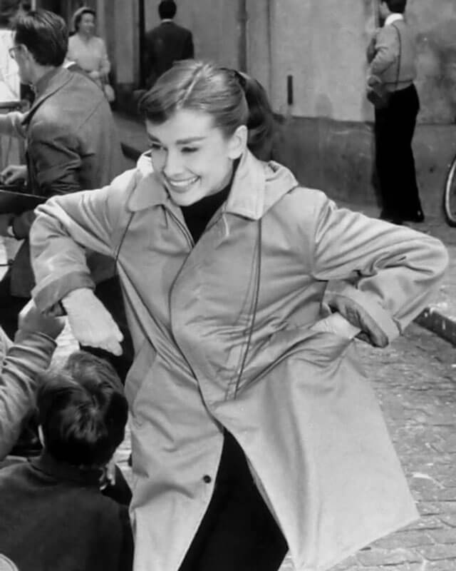 Audrey Hepburn Funny Face Hooded Coat