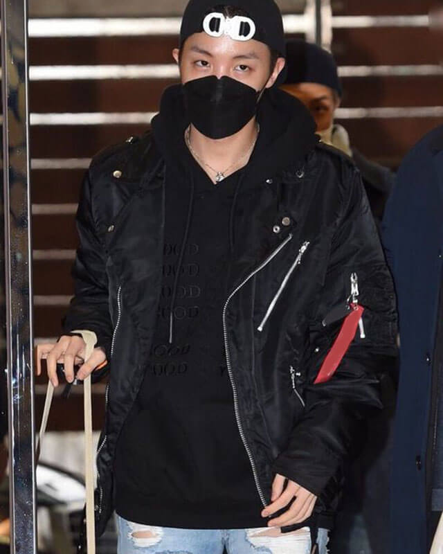 BTS J Hope Mic Drop Leather Jacket
