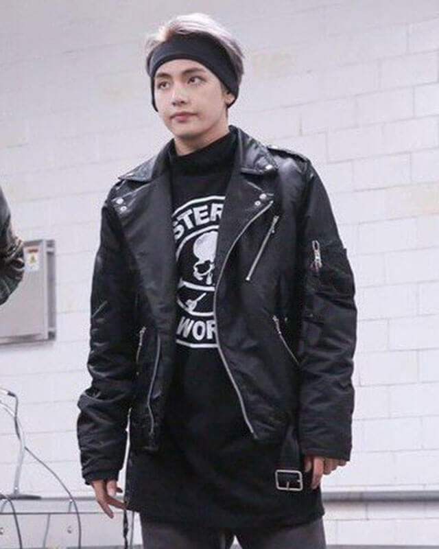 BTS V Mic Drop Leather Jacket