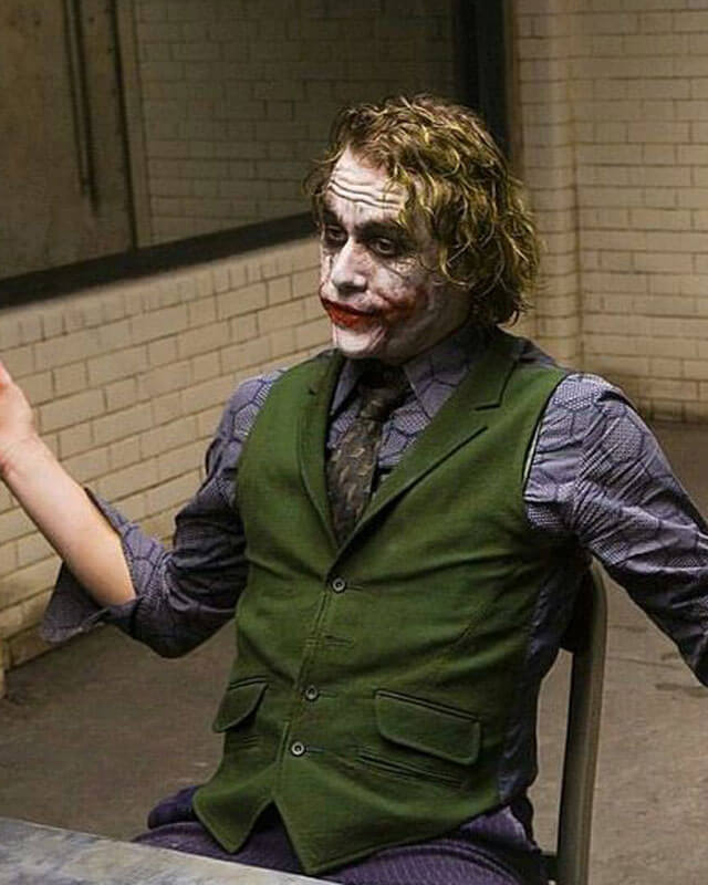 Batman The Dark Knight Joker Cosplay Green Vest