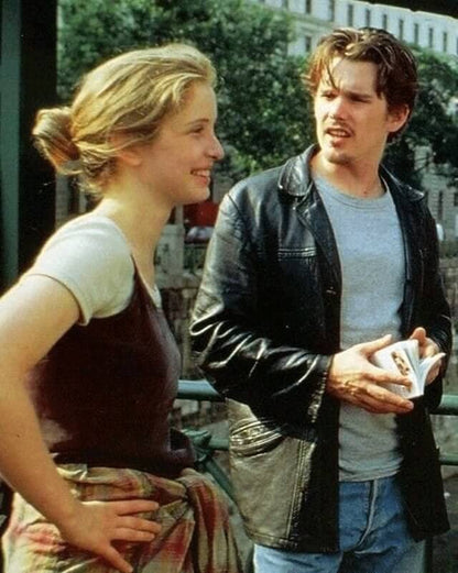 Before Sunrise Jesse Wallace Black Leather Jacket