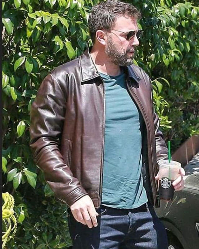 Ben Affleck Outfit Leather Jacket