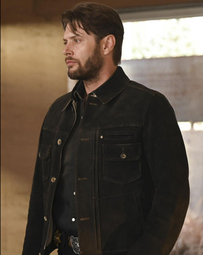 Big Sky Jensen Ackles Black Cotton Jacket