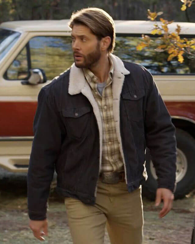 Big Sky Jensen Ackles Black Jacket With Faux Fur Lining