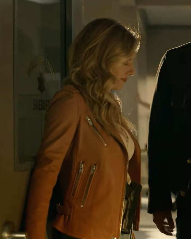Big Sky Katheryn Winnick Brown Biker Jacket