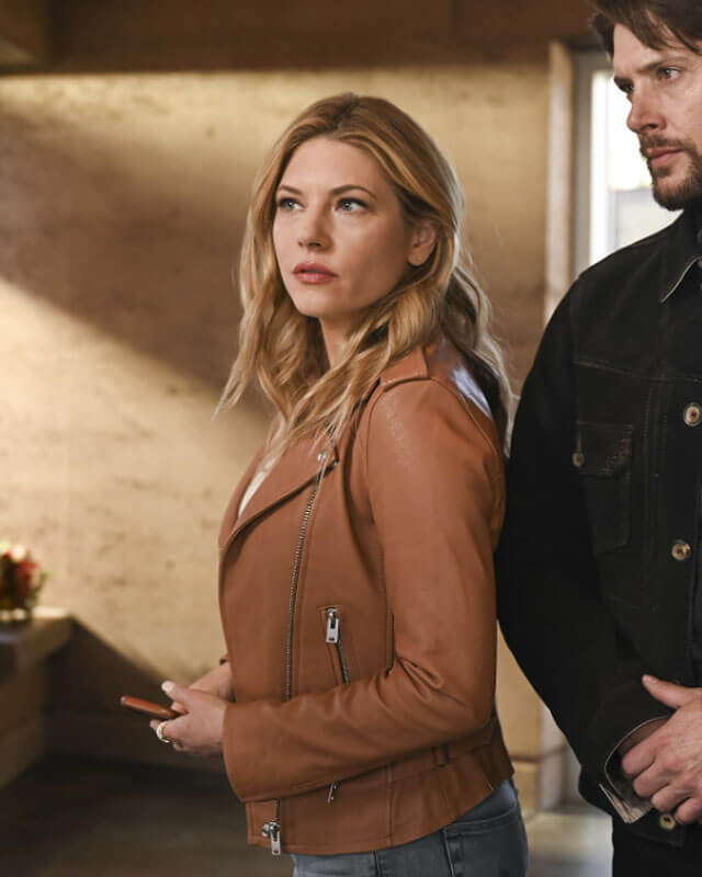 Big Sky Katheryn Winnick Brown Leather Jacket