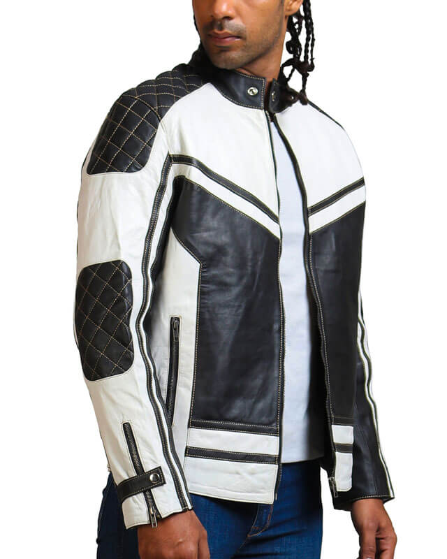 Black And White Motorcycle Jacket