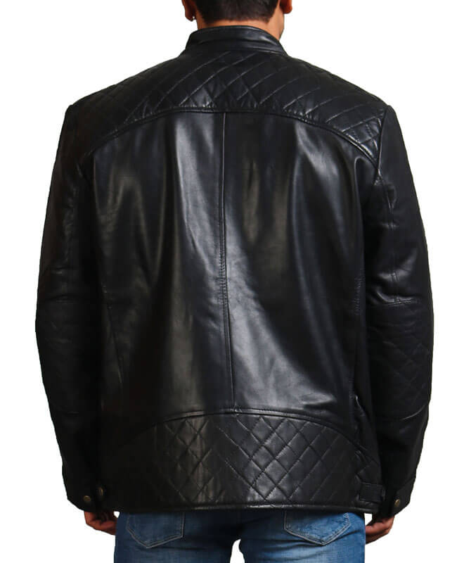 Black Classic Motorcycle Real Leather Jacket