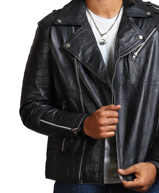 Men-Black-Motorcycle-Real-Leather-Jacket