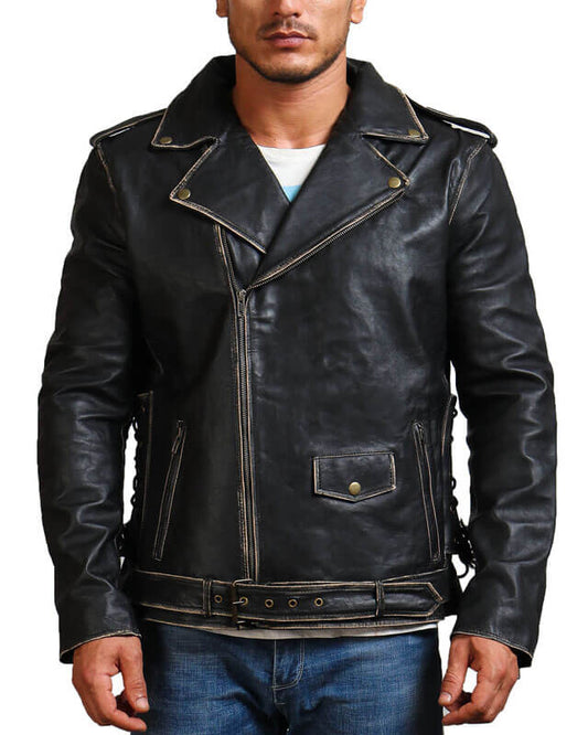 Black Motorcycle Vintage Jacket