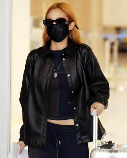 Blackpink Jennie Kim Leather Jacket