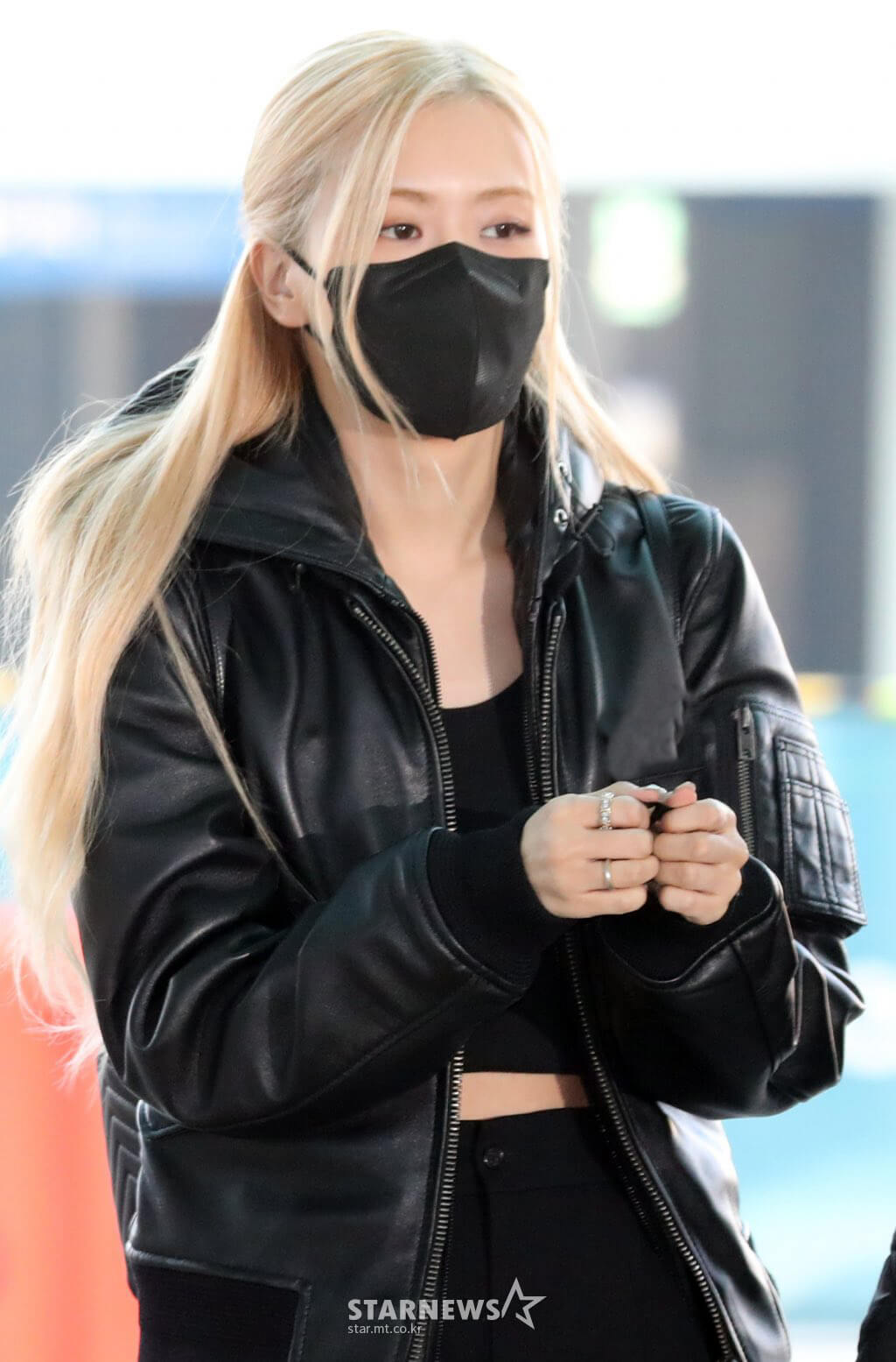 K-pop Outfit Blackpink Rose Bomber Leather Jacket for Women – AlexGear