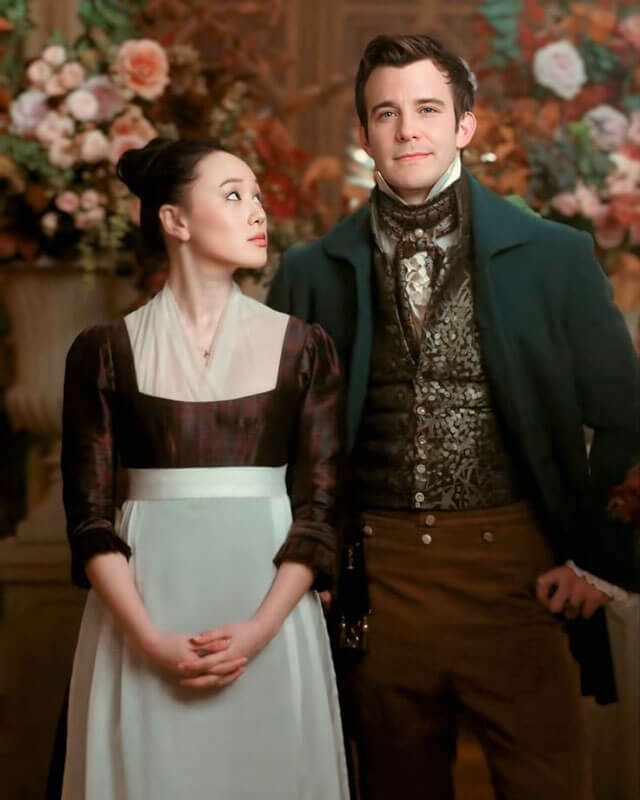 Bridgerton S04 Benedict Green Wool Coat