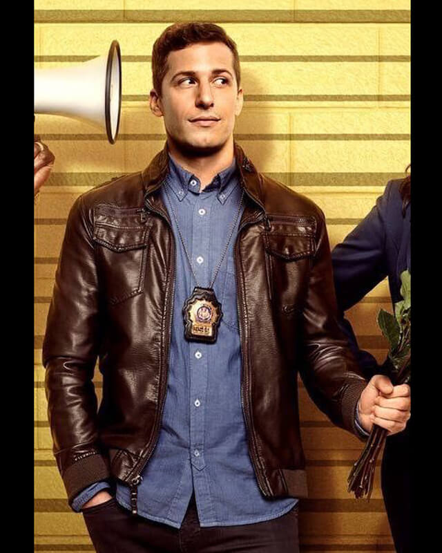 Brooklyn Nine Nine Jake Peralta Brown Leather Jacket