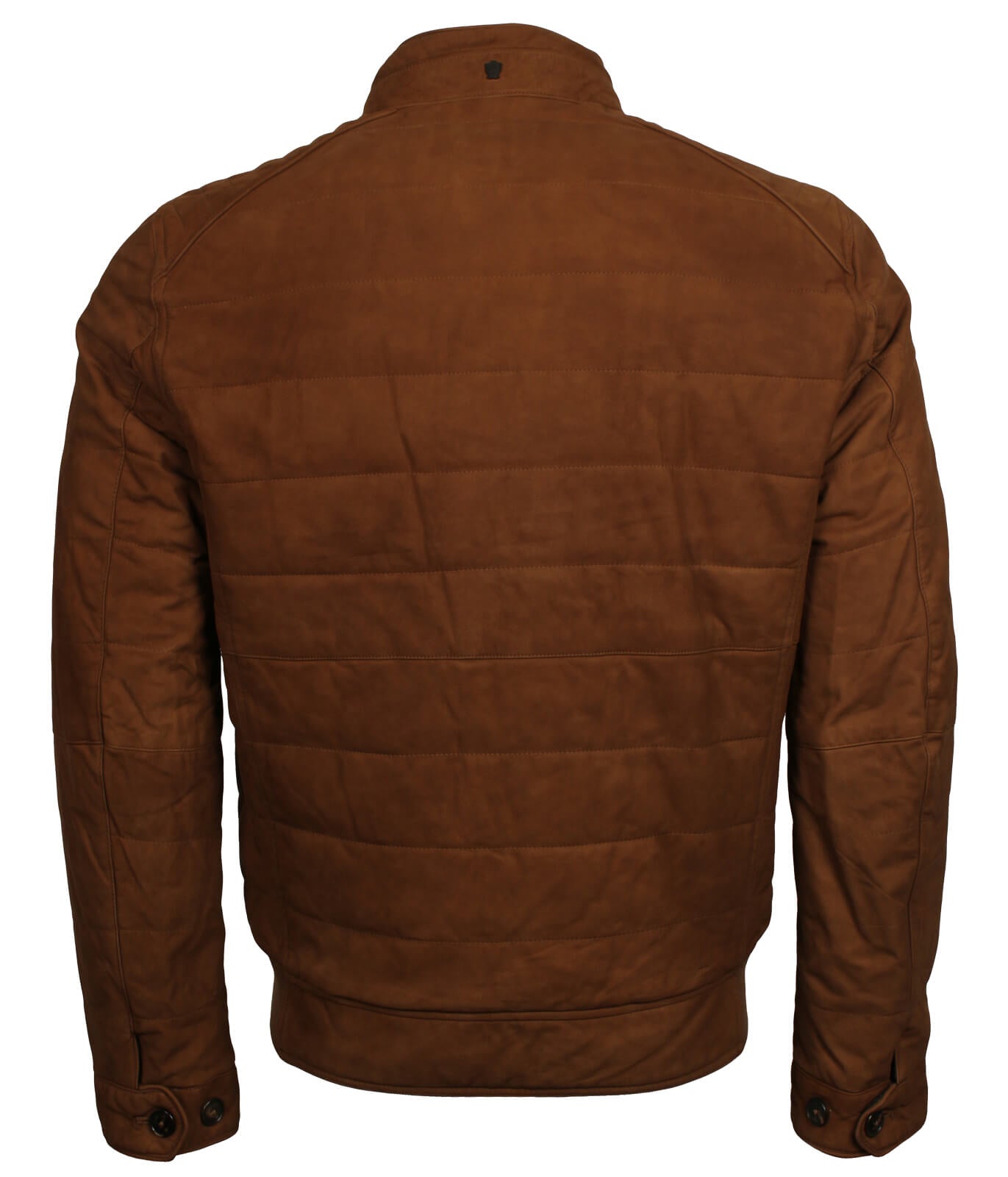 Brown Bomber Suede Leather Jacket For Men