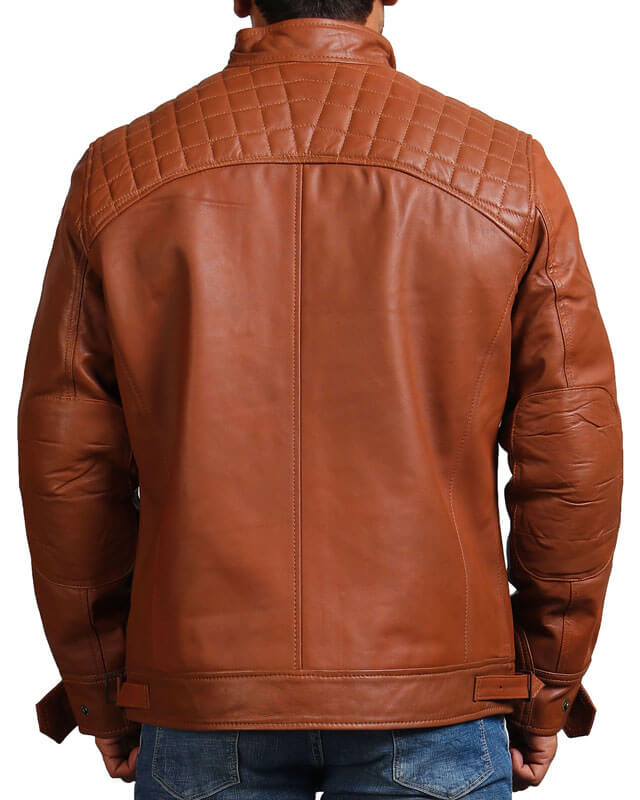 Brown Cafe Racer Jacket