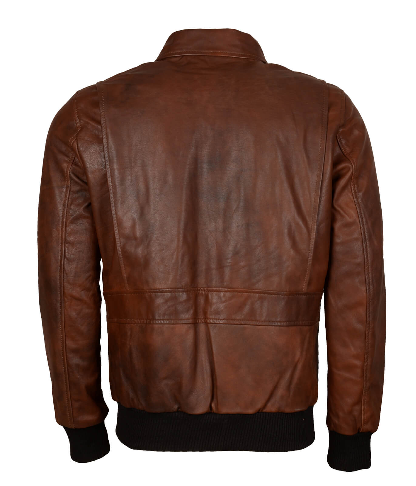 Brown Mens Bomber Leather Jacket