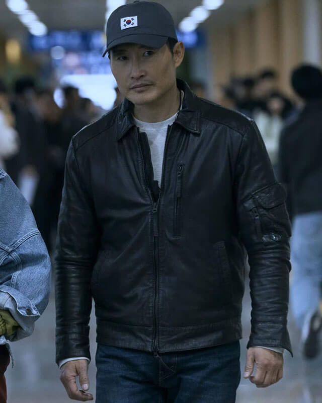 Butterfly David Jung Black Leather Jacket