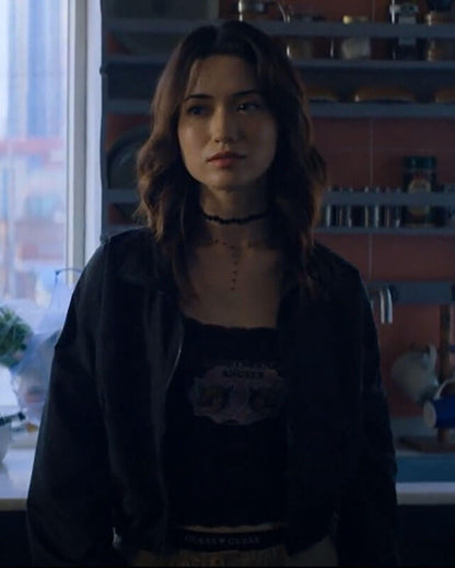 Butterfly Rebecca Black Bomber Cotton Jacket