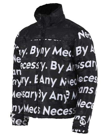 By Any Means Necessary Black Puffer Jacket