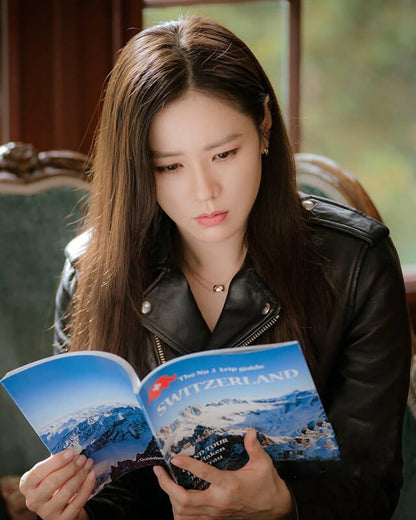 CLOY Son Ye Jin Biker Leather Jacket