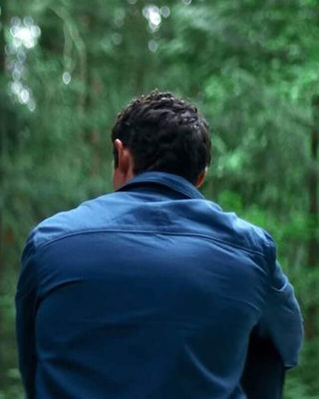 Callum Turner Eternity Blue Cotton Jacket