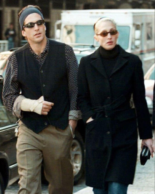 Carolyn Bessette Black Trench Coat
