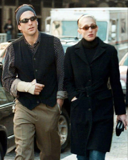 Carolyn Bessette Black Trench Coat