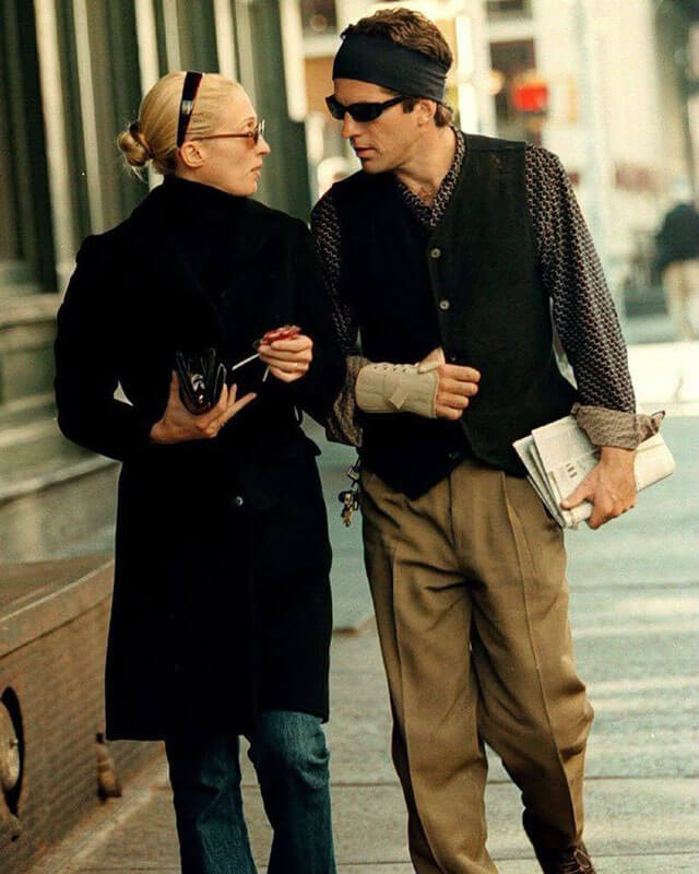 Carolyn Bessette Kennedy Black Wool Trench Coat