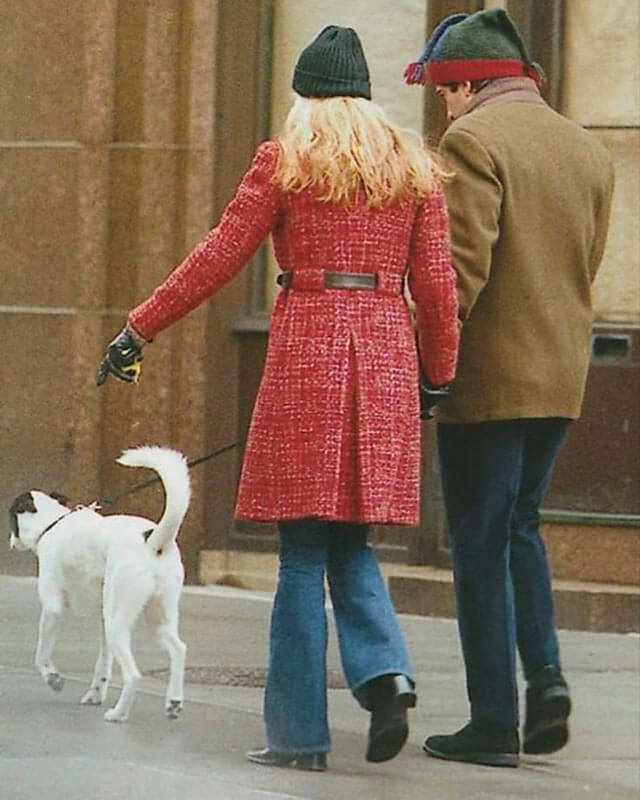 Carolyn Bessette Kennedy Red Wool Coat