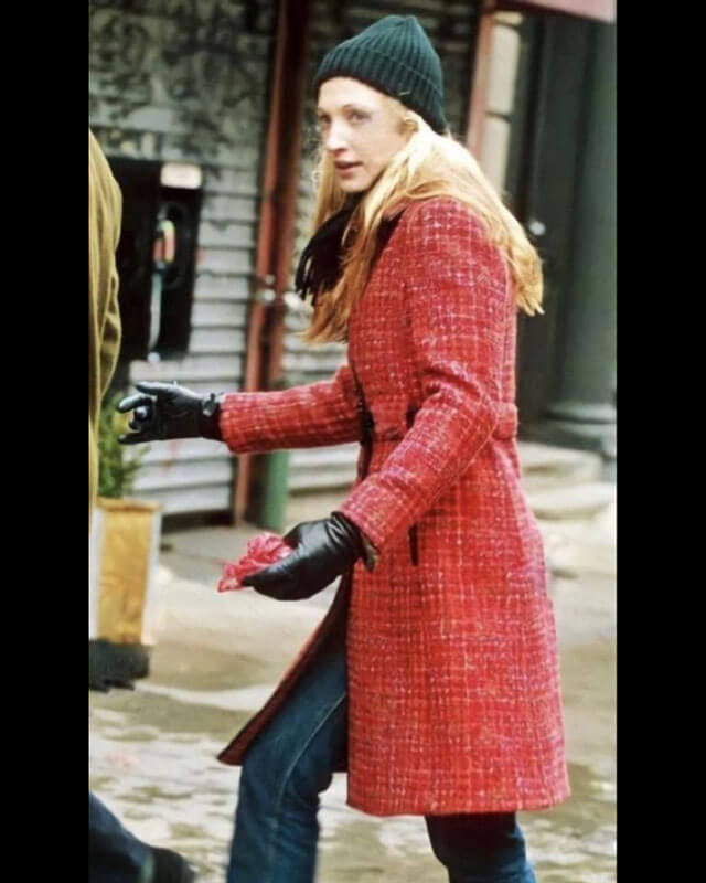 Carolyn Bessette Kennedy Wool Red Coat