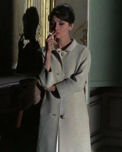 Charade Audrey Hepburn Gray Coat