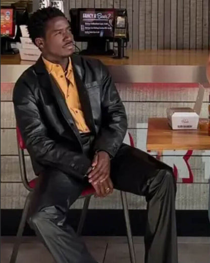 Chicken Shop Date Damson Idris Leather Coat