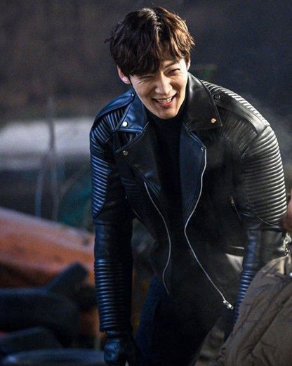 Choi Jin Hyuk Rugal Black Leather Jacket