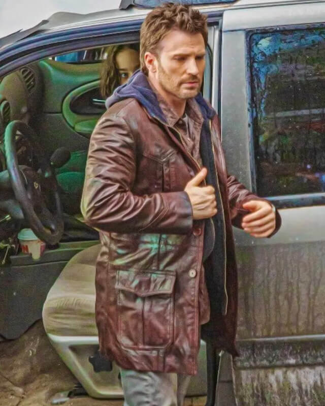 Chris-Evans-Red-One-Leather-Coat